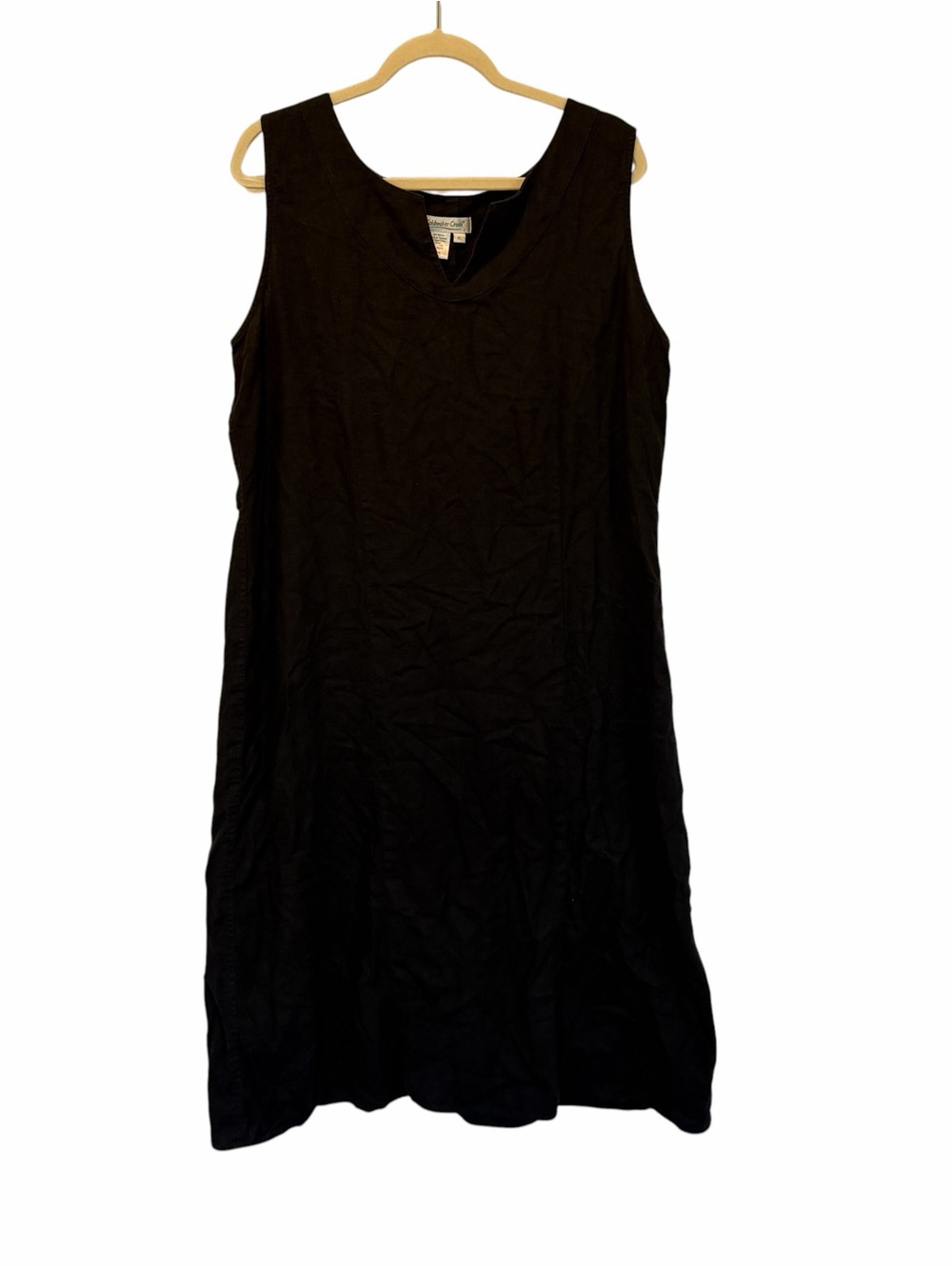 Coldwater Creek Linen Blend Midi Lagenlook Minimalist Boho Casual Dress Size XL